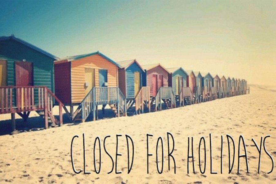 Closed for Holidays!