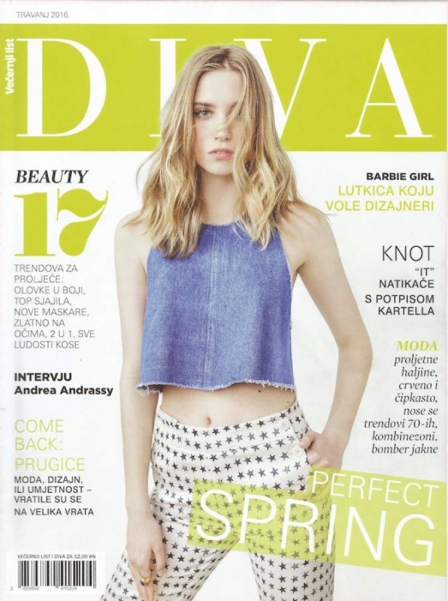 Ena Čuček za naslovnicu i editorijal Diva magazina