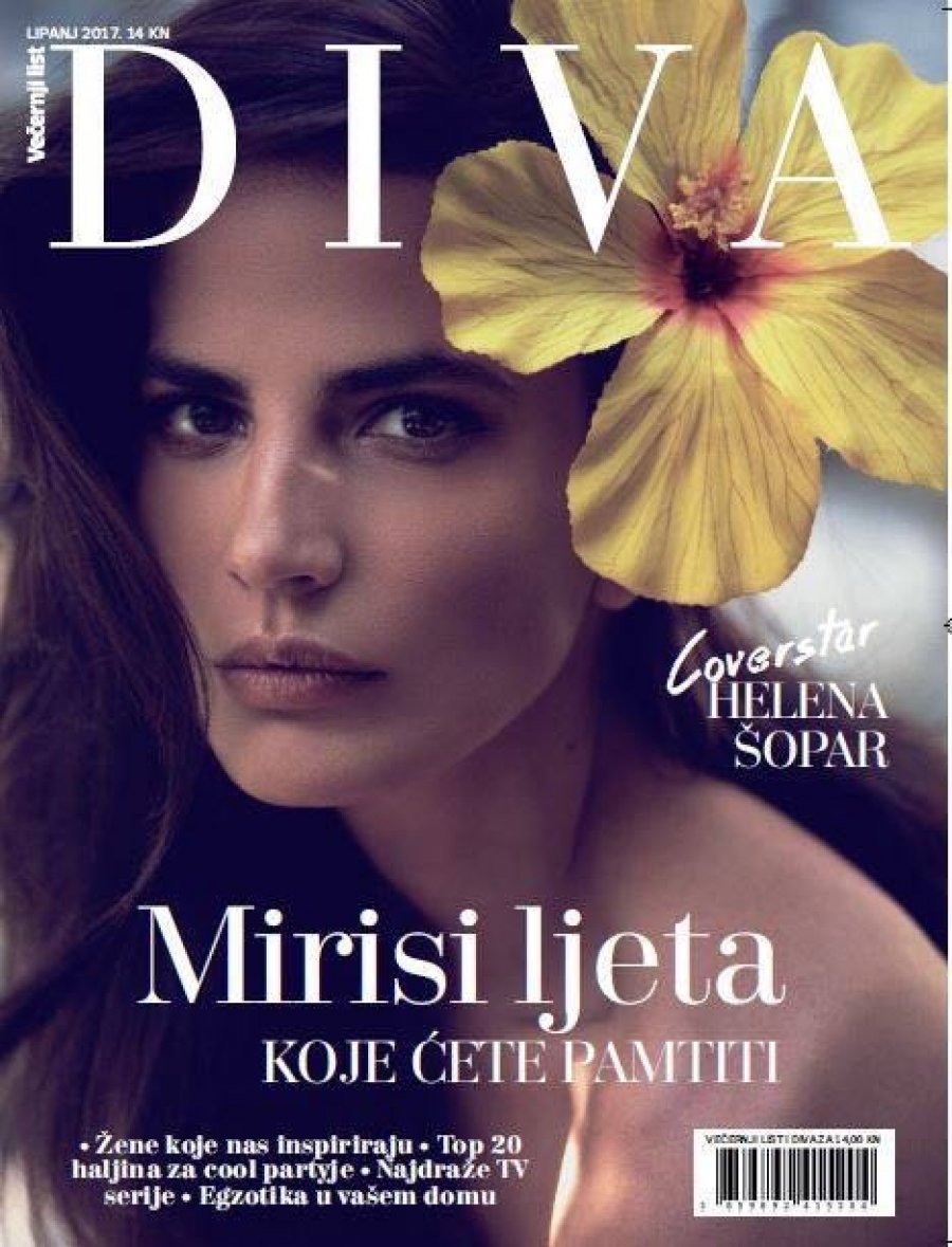 Midikennov top model Helena Šopar za naslovnicu magazina Diva 